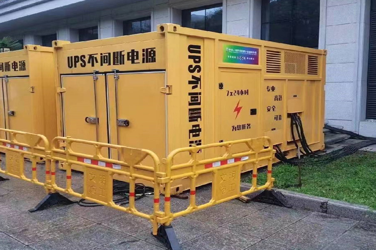 东乡发电机租赁施工现场