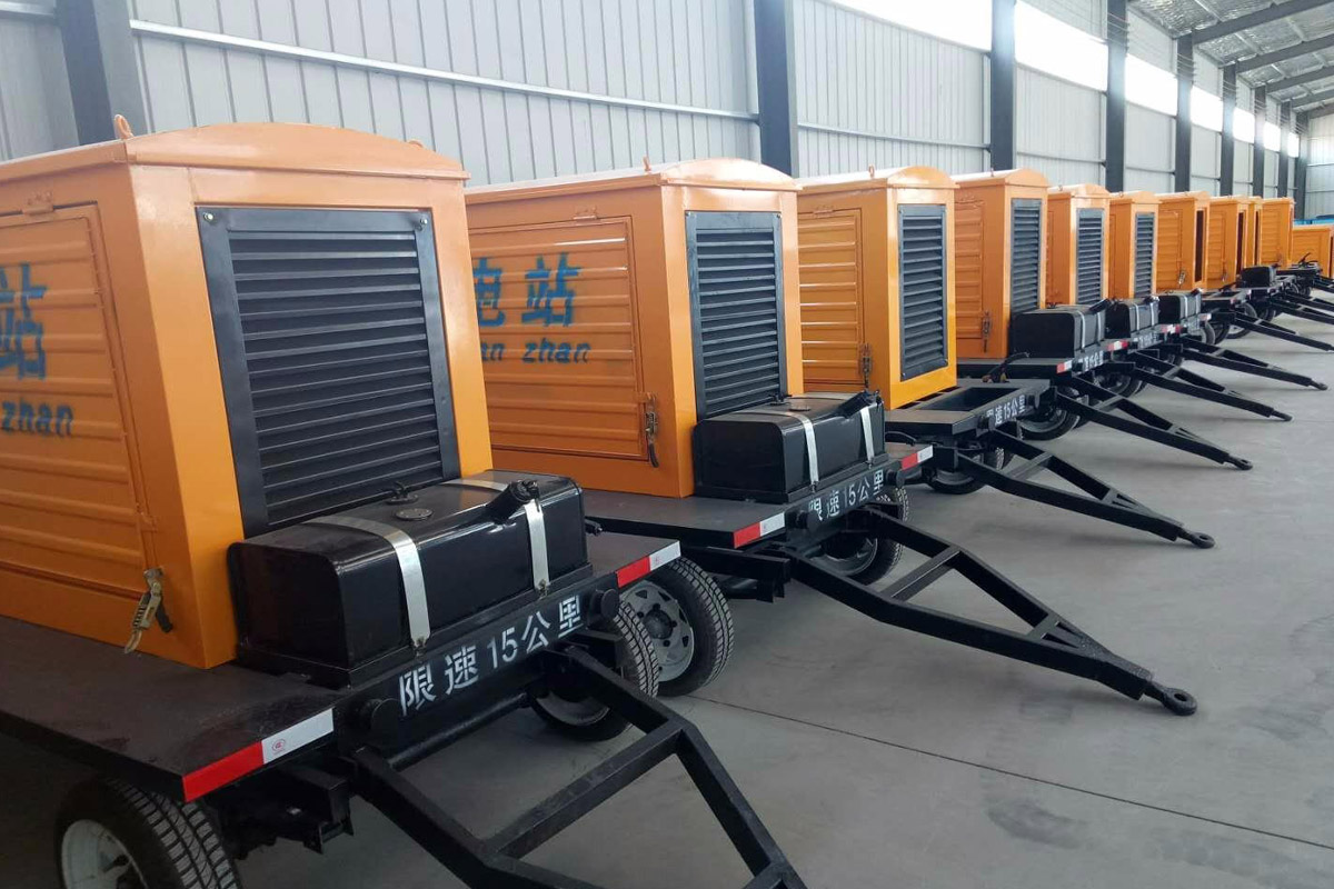 东乡发电机租赁施工现场